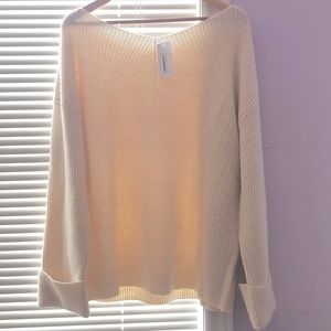 Oak + Fort Oversized V-neck Sweater Birch